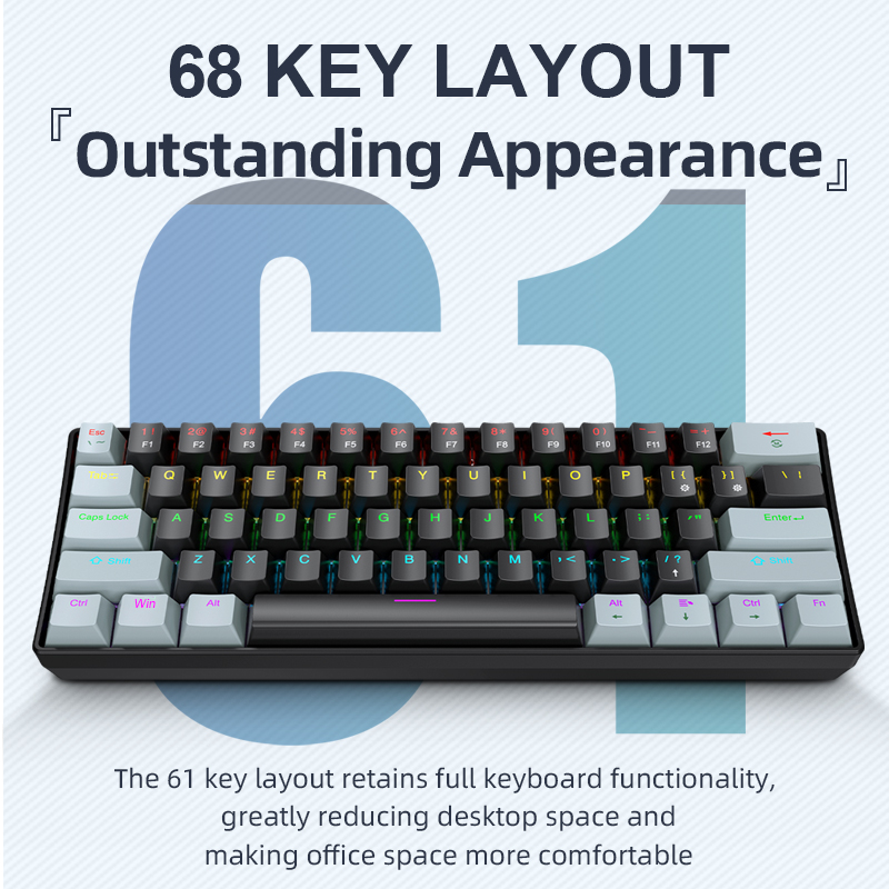 Gaming Console Keyboard - APAYADO K61 Mini teclado mecánico, con