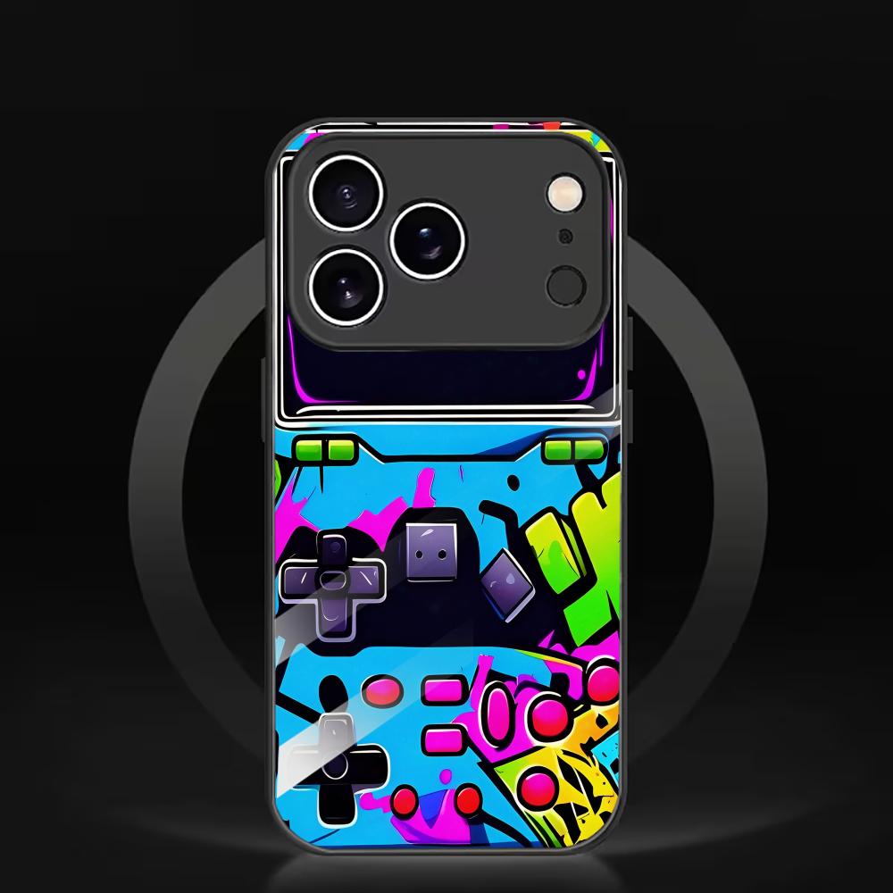 Gaming Console Apple - Funda de cristal templado para iPhone