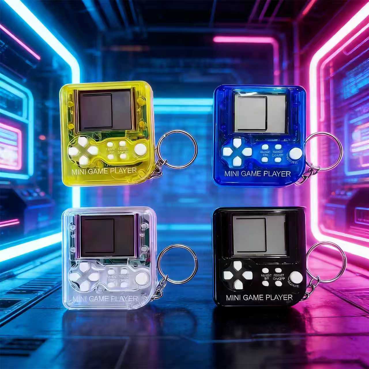Gaming Console Keychain - Consola de juegos portátil retro mini,