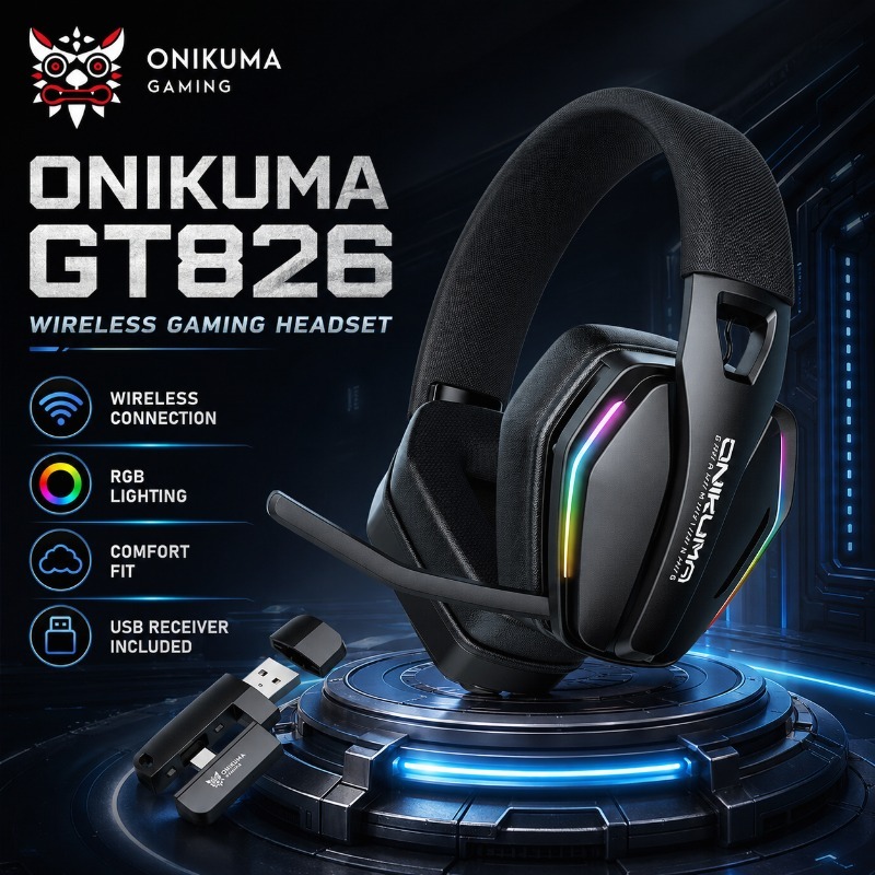 Gaming Console Apple - ONIKUMA GT826 Auriculares inalámbricos para juegos