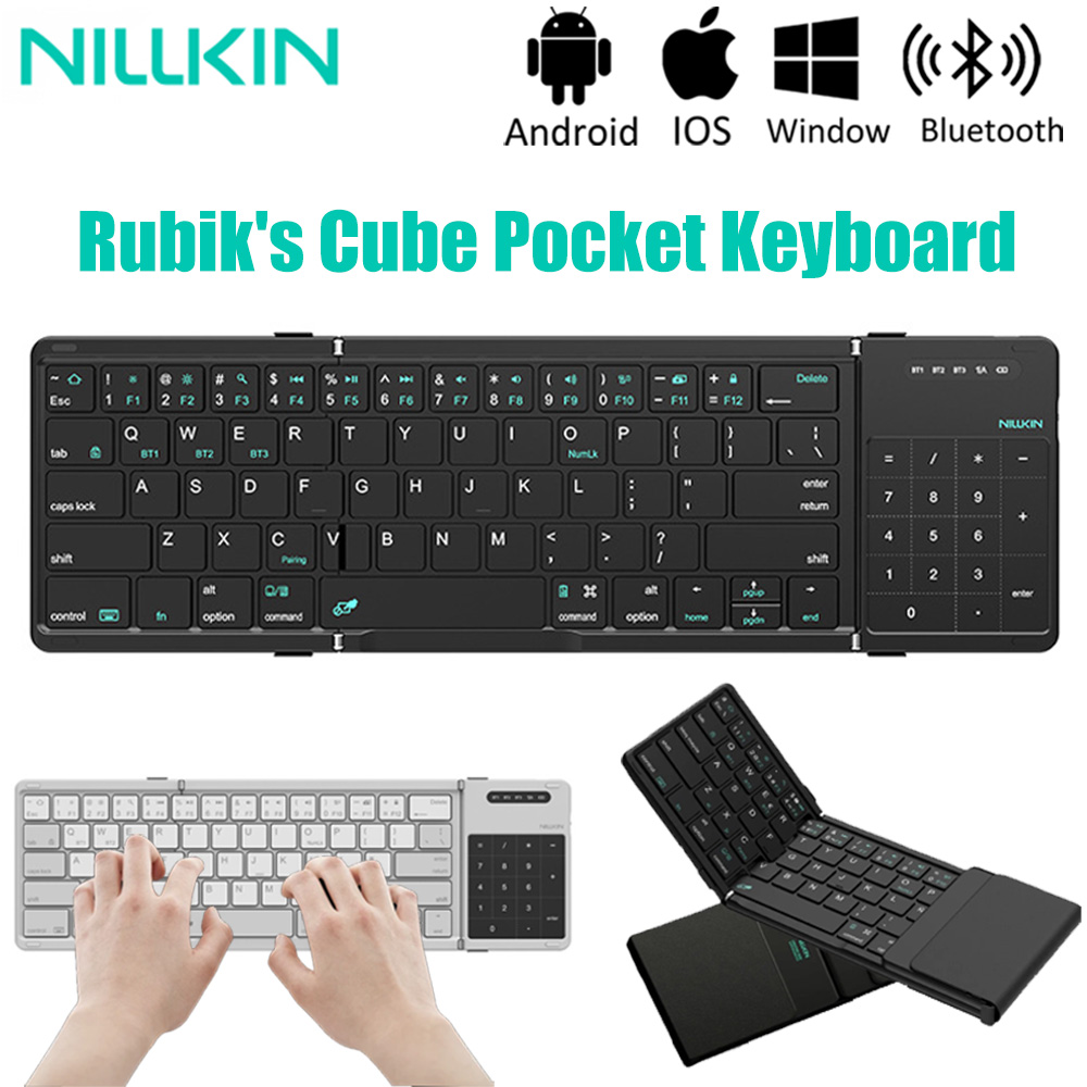 Gaming Console For Ipad - Teclado inalámbrico plegable NILLKIN con Bluetooth