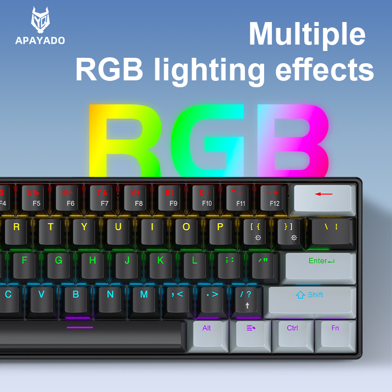APAYADO K61 Mini teclado mecán - Gaming Console Keyboard reseña y precio