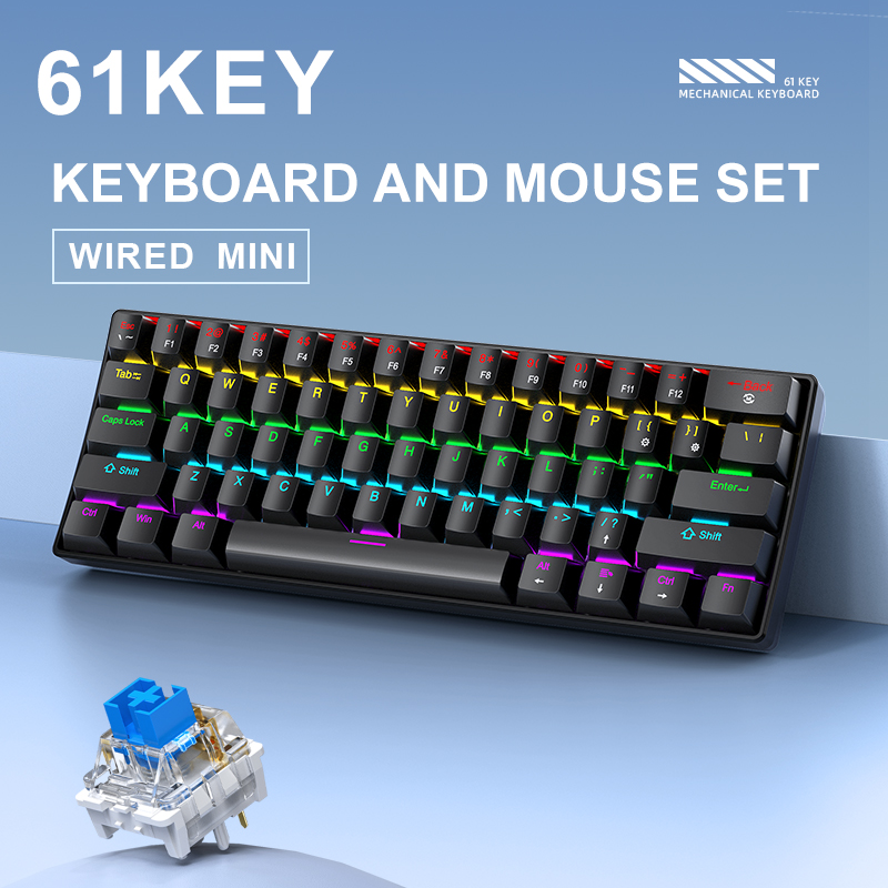 APAYADO K61 Mini teclado mecán - Gaming Console Keyboard reseña y precio