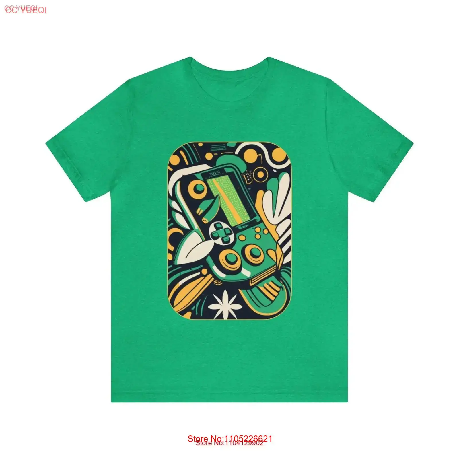 Camiseta de jersey verde con m - Gaming Console Old School reseña y precio