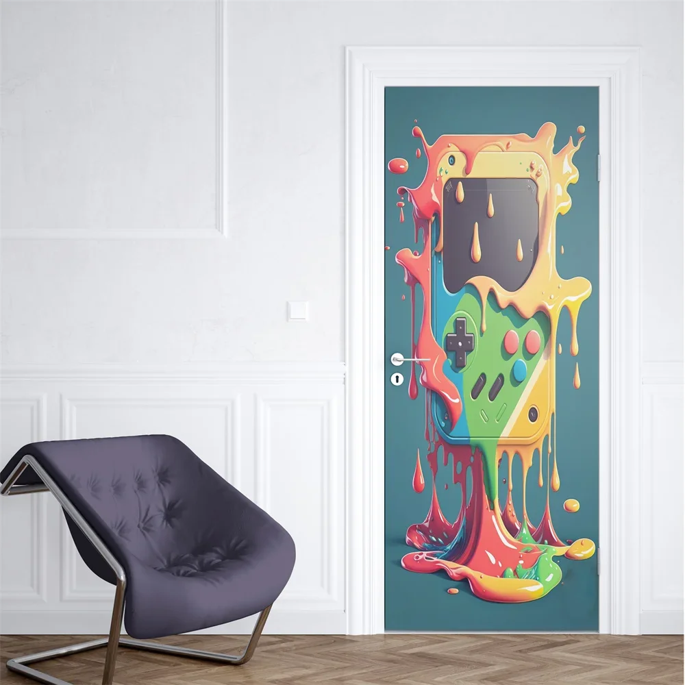 Neon Punk Game Door Sticker Sp - Gaming Console Wallpaper reseña y precio